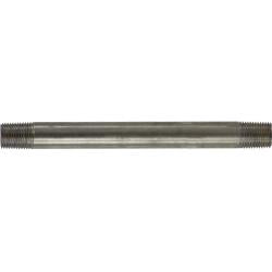 48010 Welded Pipe Nipple, 1/8 in MPT x 1/8 in MPT, 5-1/2 in L, Stainless Steel, SCH 40 Schedule