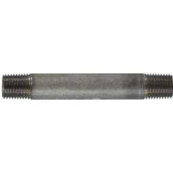 48020 Welded Pipe Nipple, 1/4 in MPT x 1/4 in MPT, 7/8 in L, Stainless Steel, SCH 40 Schedule
