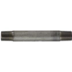 48021 Welded Pipe Nipple, 1/4 in MPT x 1/4 in MPT, 1-1/2 in L, Stainless Steel, SCH 40 Schedule