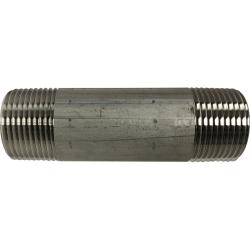 48022 Welded Pipe Nipple, 1/4 in MPT x 1/4 in MPT, 2-1/4 in L, Stainless Steel, SCH 40 Schedule