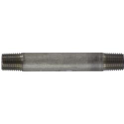 48026 Welded Pipe Nipple, 1/4 in MPT x 1/4 in MPT, 4 in L, Stainless Steel, SCH 40 Schedule