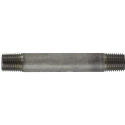 48031 Welded Pipe Nipple, 1/4 in MPT x 1/4 in MPT, 7 in L, Stainless Steel, SCH 40 Schedule