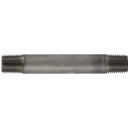 48035 Welded Pipe Nipple, 1/4 in MPT x 1/4 in MPT, 11 in L, Stainless Steel, SCH 40 Schedule