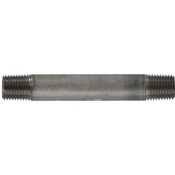 48036 Welded Pipe Nipple, 1/4 in MPT x 1/4 in MPT, 12 in L, Stainless Steel, SCH 40 Schedule