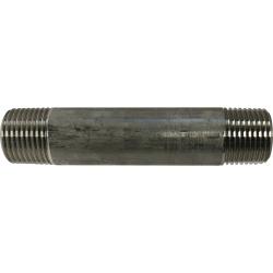 48055 Welded Pipe Nipple, 3/8 in MPT x 3/8 in MPT, 11 in L, Stainless Steel, SCH 40 Schedule