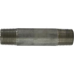 48065 Welded Pipe Nipple, 1/2 in MPT x 1/2 in MPT, 3-1/2 in L, Stainless Steel, SCH 40 Schedule
