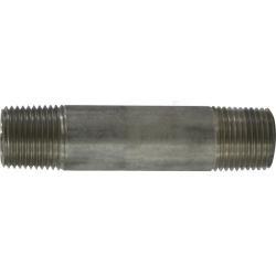 48067 Welded Pipe Nipple, 1/2 in MPT x 1/2 in MPT, 4-1/2 in L, Stainless Steel, SCH 40 Schedule