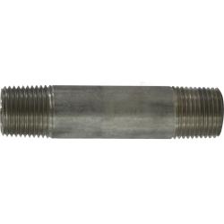 48070 Welded Pipe Nipple, 1/2 in MPT x 1/2 in MPT, 6 in L, Stainless Steel, SCH 40 Schedule