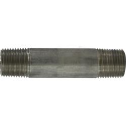 48076 Welded Pipe Nipple, 1/2 in MPT x 1/2 in MPT, 12 in L, Stainless Steel, SCH 40 Schedule
