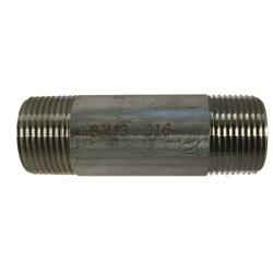 48090 Welded Pipe Nipple, 3/4 in MPT x 3/4 in MPT, 6 in L, Stainless Steel, SCH 40 Schedule