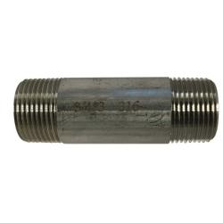 48091 Welded Pipe Nipple, 3/4 in MPT x 3/4 in MPT, 7 in L, Stainless Steel, SCH 40 Schedule