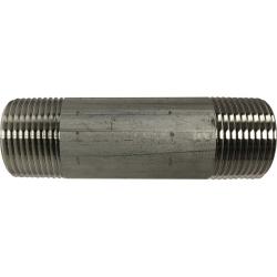 48104 Welded Pipe Nipple, 1 in MPT x 1 in MPT, 3-1/2 in L, Stainless Steel, SCH 40 Schedule