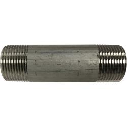 48112 Welded Pipe Nipple, 1 in MPT x 1 in MPT, 9 in L, Stainless Steel, SCH 40 Schedule