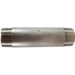 48123 Welded Pipe Nipple, 1-1/4 in MPT x 1-1/4 in MPT, 3 in L, Stainless Steel, SCH 40 Schedule