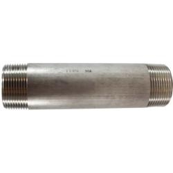48131 Welded Pipe Nipple, 1-1/4 in MPT x 1-1/4 in MPT, 8 in L, Stainless Steel, SCH 40 Schedule