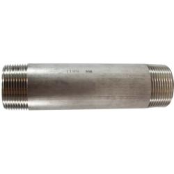 48134 Welded Pipe Nipple, 1-1/4 in MPT x 1-1/4 in MPT, 11 in L, Stainless Steel, SCH 40 Schedule