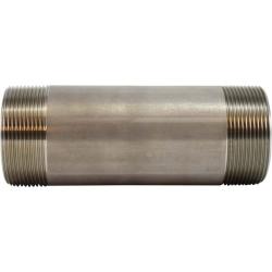 48164 Welded Pipe Nipple, 2 in MPT x 2 in MPT, 4 in L, Stainless Steel, SCH 40 Schedule