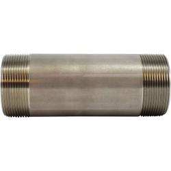 48174 Welded Pipe Nipple, 2 in MPT x 2 in MPT, 12 in L, Stainless Steel, SCH 40 Schedule