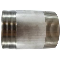 48226 Welded Pipe Nipple, 4 in MPT x 4 in MPT, 5-1/2 in L, Stainless Steel, SCH 40 Schedule