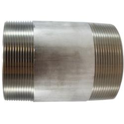 48232 Welded Pipe Nipple, 4 in MPT x 4 in MPT, 11 in L, Stainless Steel, SCH 40 Schedule