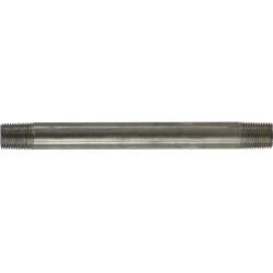 49009 Welded Pipe Nipple, 1/8 in MPT x 1/8 in MPT, 5 in L, Stainless Steel, SCH 40 Schedule