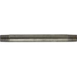 49010 Welded Pipe Nipple, 1/8 in MPT x 1/8 in MPT, 5-1/2 in L, Stainless Steel, SCH 40 Schedule