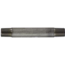 49020 Welded Pipe Nipple, 1/4 in MPT x 1/4 in MPT, 7/8 in L, Stainless Steel, SCH 40 Schedule