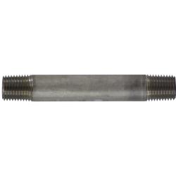 49022 Welded Pipe Nipple, 1/4 in MPT x 1/4 in MPT, 2 in L, Stainless Steel, SCH 40 Schedule