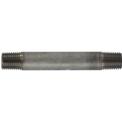 49030 Welded Pipe Nipple, 1/4 in MPT x 1/4 in MPT, 6 in L, Stainless Steel, SCH 40 Schedule