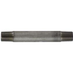 49032 Welded Pipe Nipple, 1/4 in MPT x 1/4 in MPT, 8 in L, Stainless Steel, SCH 40 Schedule