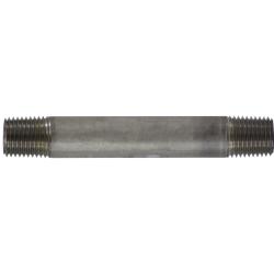 49034 Welded Pipe Nipple, 1/4 in MPT x 1/4 in MPT, 10 in L, Stainless Steel, SCH 40 Schedule