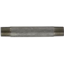 49053 Welded Pipe Nipple, 3/8 in MPT x 3/8 in MPT, 9 in L, Stainless Steel, SCH 40 Schedule