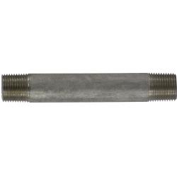 49055 Welded Pipe Nipple, 3/8 in MPT x 3/8 in MPT, 11 in L, Stainless Steel, SCH 40 Schedule