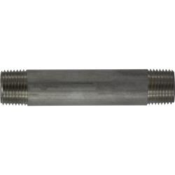 49074 Welded Pipe Nipple, 1/2 in MPT x 1/2 in MPT, 10 in L, Stainless Steel, SCH 40 Schedule