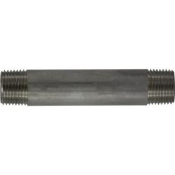 49075 Welded Pipe Nipple, 1/2 in MPT x 1/2 in MPT, 11 in L, Stainless Steel, SCH 40 Schedule