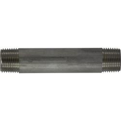 49076 Welded Pipe Nipple, 1/2 in MPT x 1/2 in MPT, 12 in L, Stainless Steel, SCH 40 Schedule