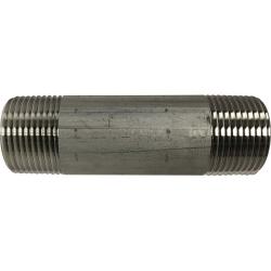 49101 Welded Pipe Nipple, 1 in MPT x 1 in MPT, 2 in L, Stainless Steel, SCH 40 Schedule