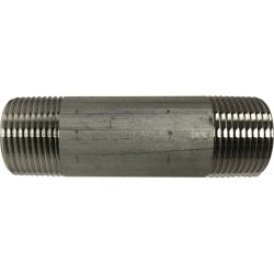 49113 Welded Pipe Nipple, 1 in MPT x 1 in MPT, 10 in L, Stainless Steel, SCH 40 Schedule