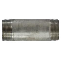 49180 Welded Pipe Nipple, 2-1/2 in MPT x 2-1/2 in MPT, Close L, Stainless Steel, SCH 40 Schedule