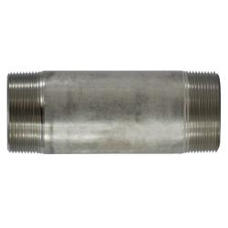 49220 Welded Pipe Nipple, 4 in MPT x 4 in MPT, Close L, Stainless Steel, SCH 40 Schedule