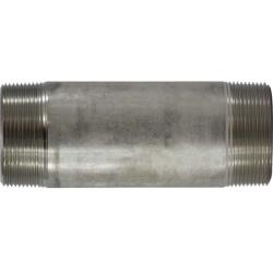 49240 Welded Pipe Nipple, 4 in MPT x 4 in MPT, 12 in L, Stainless Steel, SCH 40 Schedule