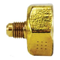 50001 Drum Adapter, 1/4 in SAE 45 deg Male Flared x 3/4 in FIP, Brass