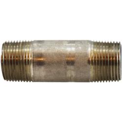 51085 Seamless Pipe Nipple, 3/4 in MPT x 3/4 in MPT, 3-1/2 in L, Stainless Steel, SCH 80 Schedule