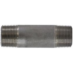 51101 Seamless Pipe Nipple, 1 in MPT x 1 in MPT, 2 in L, Stainless Steel, SCH 80 Schedule