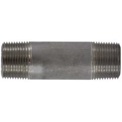51105 Seamless Pipe Nipple, 1 in MPT x 1 in MPT, 4 in L, Stainless Steel, SCH 80 Schedule, 3000 lb