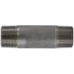 51108 Seamless Pipe Nipple, 1 in MPT x 1 in MPT, 5-1/2 in L, Stainless Steel, SCH 80 Schedule