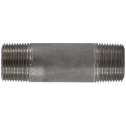 51109 Seamless Pipe Nipple, 1 in MPT x 1 in MPT, 6 in L, Stainless Steel, SCH 80 Schedule, 3000 lb