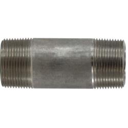 51120 Seamless Pipe Nipple, 1-1/4 in MPT x 1-1/4 in MPT, Close L, Stainless Steel, SCH 80 Schedule