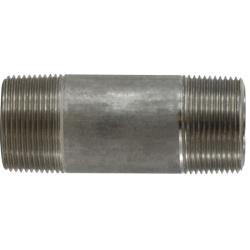 51129 Seamless Pipe Nipple, 1-1/4 in MPT x 1-1/4 in MPT, 6 in L, Stainless Steel, SCH 80 Schedule