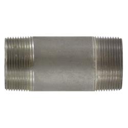 51140 Seamless Pipe Nipple, 1-1/2 in MPT x 1-1/2 in MPT, Close L, Stainless Steel, SCH 80 Schedule